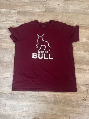 Take No Bull Graphic Tee - Burgundy